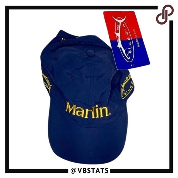 Blue Fin Marlin Blue-Gold Ball Cap - Picture 1 of 6